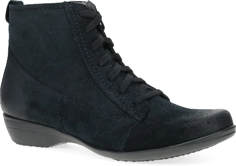 Fergie Lace Up Black Boot