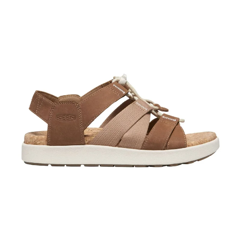 KEEN Women's Elle Mixed Strap Sandal - Toasted Coconut/Birch