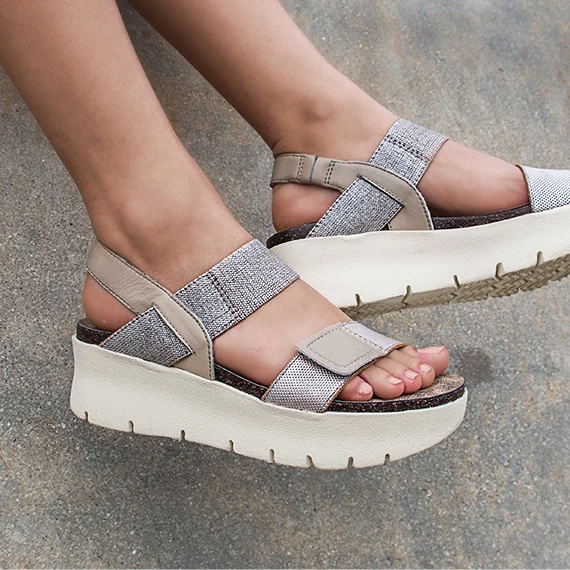 OTBT - NOVA in SILVER Platform Sandals