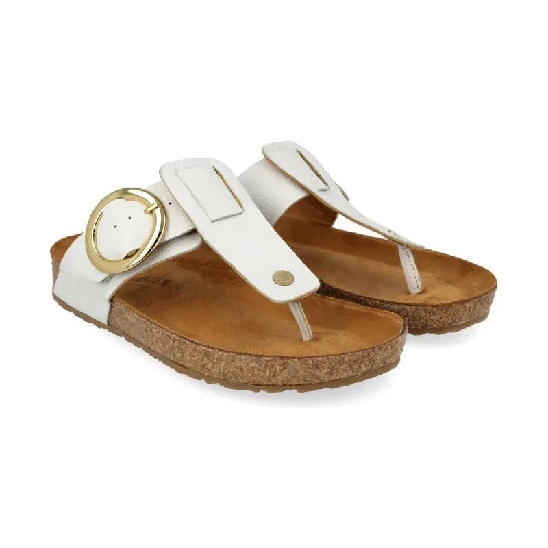 Haflinger Women's Round Buckle Corrina - White