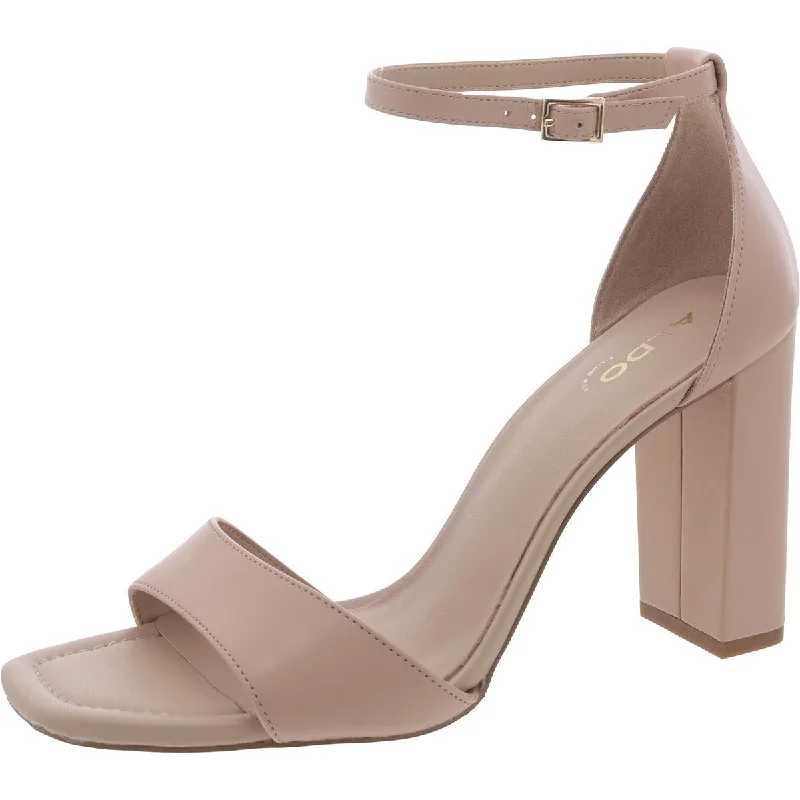 Aldo Womens Leather Ankle Strap Heels