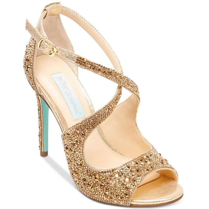 Betsey Johnson Womens Sage Stiletto Open Toe Evening Sandals