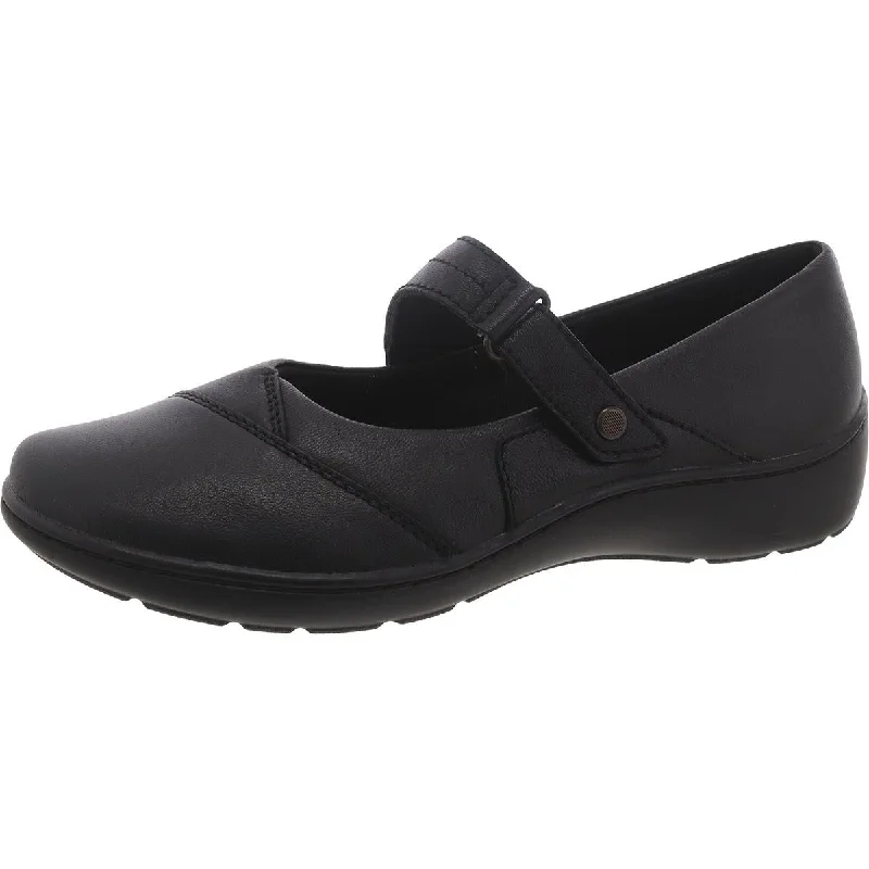 Clarks Womens Cora Gema Leather Adjustable Mary Janes