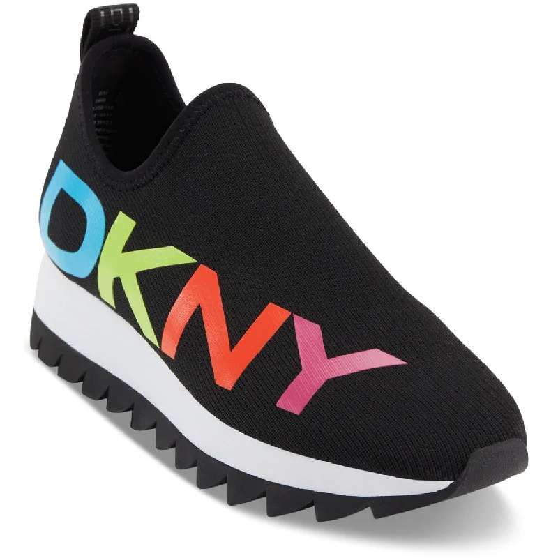 DKNY Womens Azer Faux Leather  Casual and Fashion Sneakers