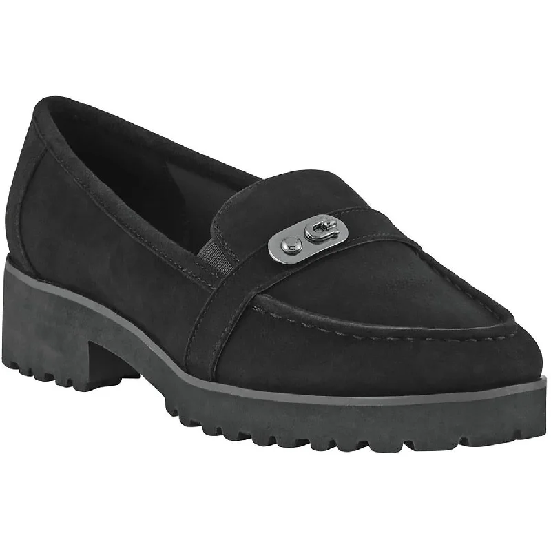 Easy Spirit Womens Wendy Suede Slip-On Loafers