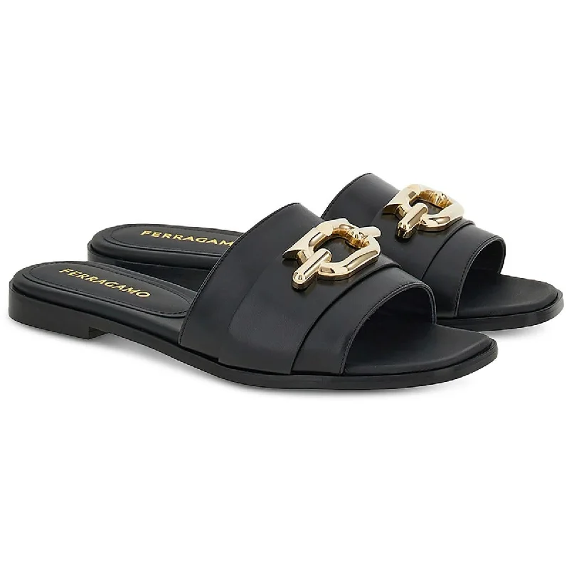 Ferragamo Womens Priscilla Slip On Open Toe Slide Sandals