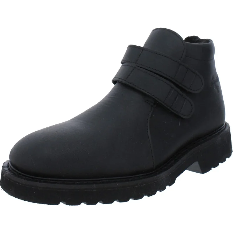 Fin & Feather Mens Twin Strap Leather Cold Weather Ankle Boots