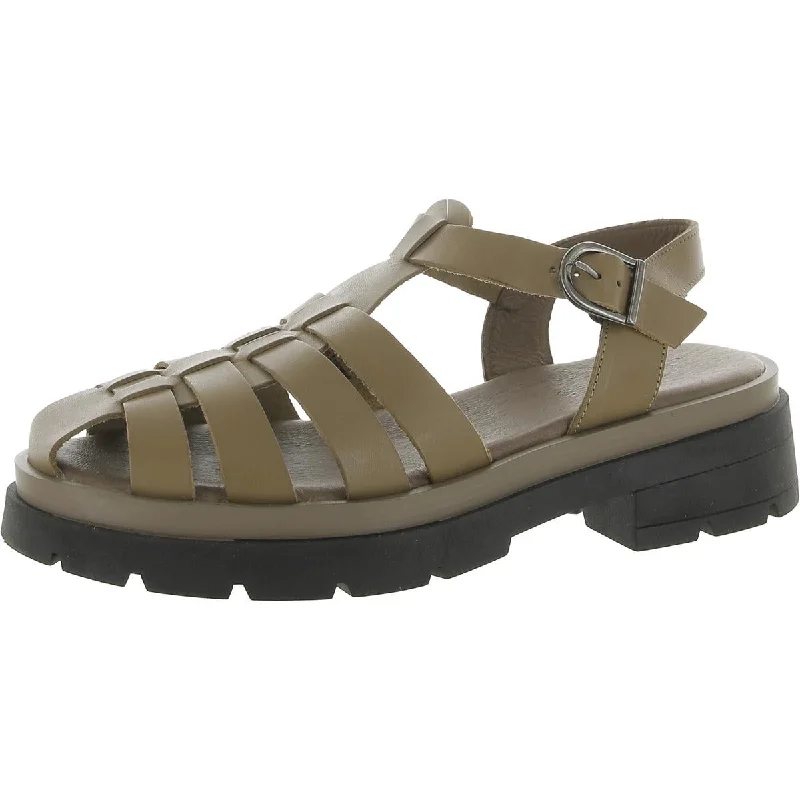 Free People Womens Delaney  Buckle Leather Fisherman Sandals