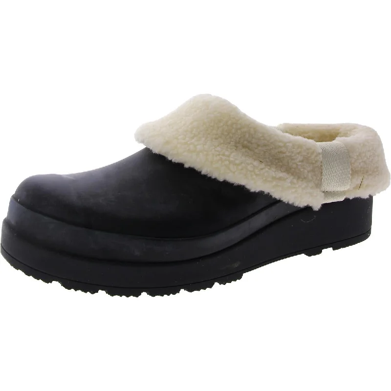 Hunter Womens Play Sherpa Rubber Slip On Clogs