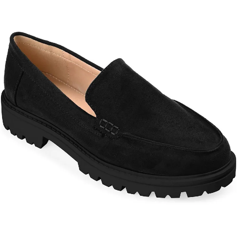 Journee Collection Womens Erika Faux Suede Slip-On Loafers