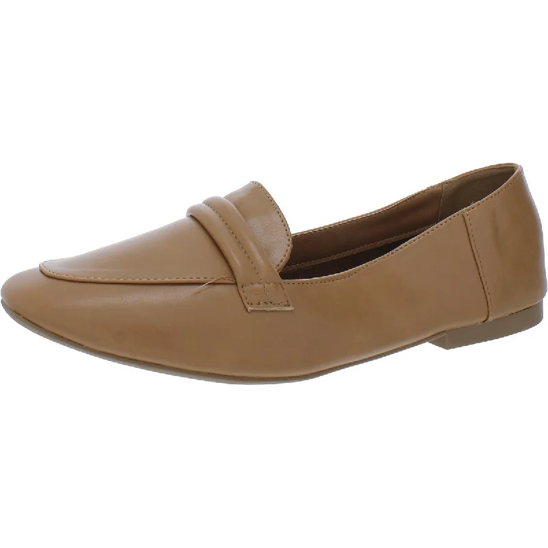 Journee Collection Womens Faux Leather Slip On Loafers