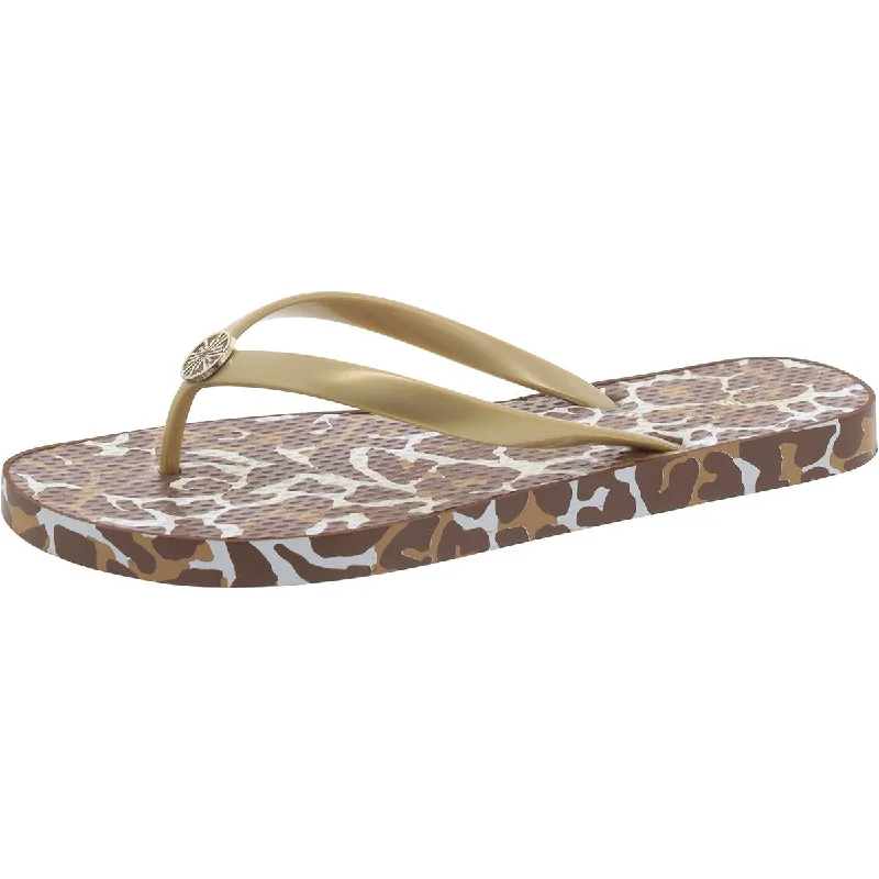 Lilly Pulitzer Womens Animal Print Slip On Thong Sandals