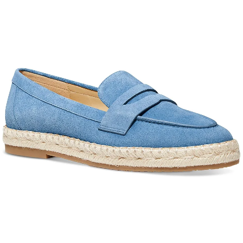 MICHAEL Michael Kors Womens Lennon Espadrille Suede Slip On Loafers