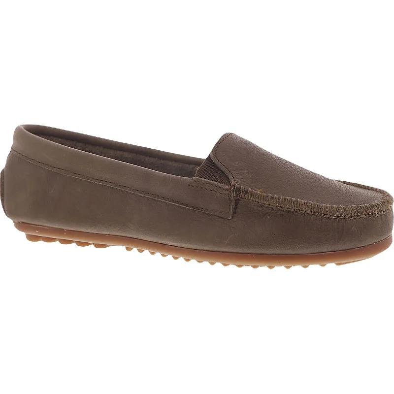 Minnetonka Womens Imperial Faux Leather Slip On Loafers