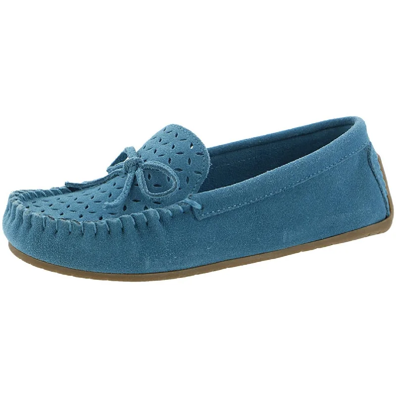 Minnetonka Womens Skyla Suede Slip On Driving Moccasins