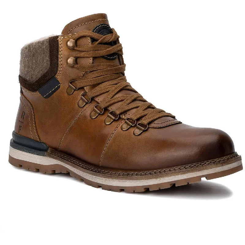 Reserved Footwear Mens Gaspar Leather Ankle Combat & Lace-up Boots