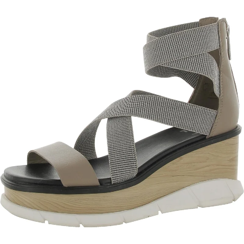 Sorel Womens Joanie III Mixed Media Ankle Wedge Sandals