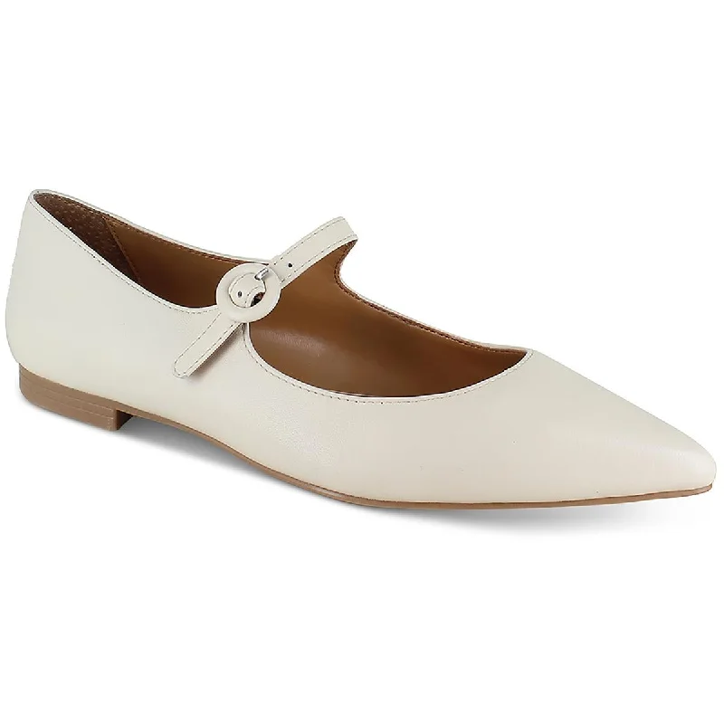 Splendid Womens Mariana Leather Adjustable Ballet Flats