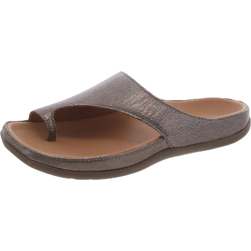 Strive Womens Leather Slip On Slide Sandals