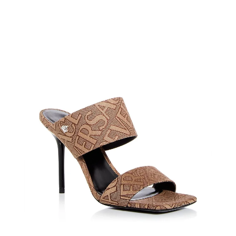 Versace Womens Slip On Open Toe Heels