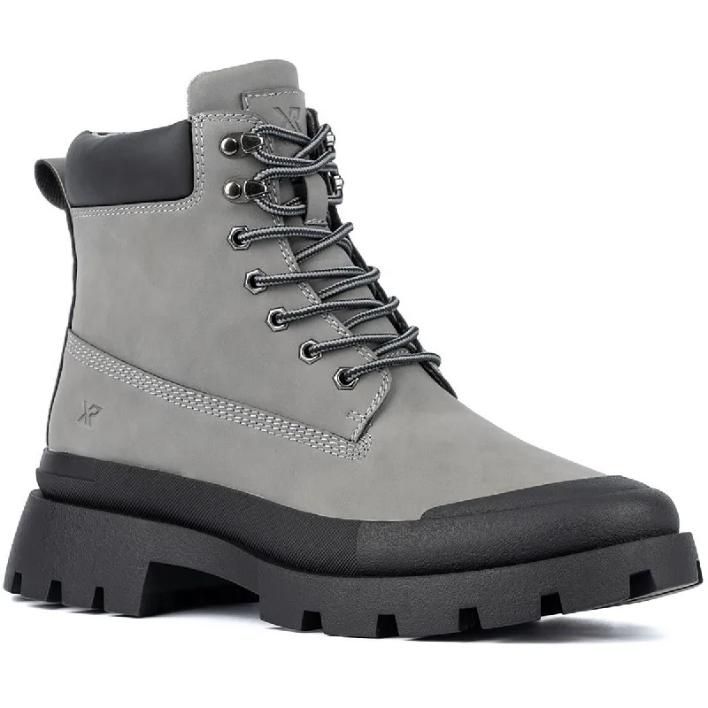 Xray Mens Joel Faux Leather Ankle Combat & Lace-up Boots