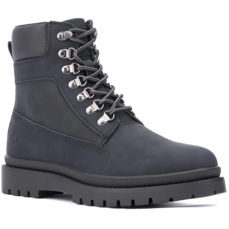 Xray Mens Myles Faux Leather Work Combat & Lace-up Boots