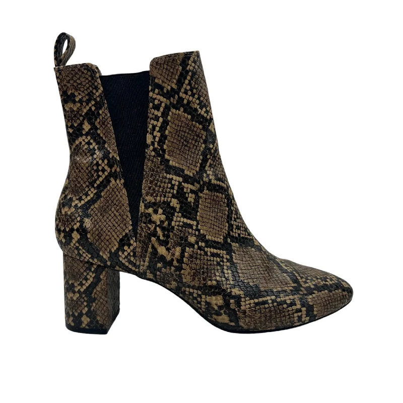 Boots Ankle Heels By H&M In Snakeskin Print, Size:8.5