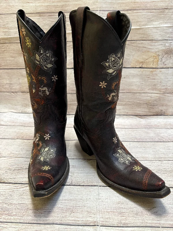 Boots Western By Lucchese In Floral Print, Size: 9