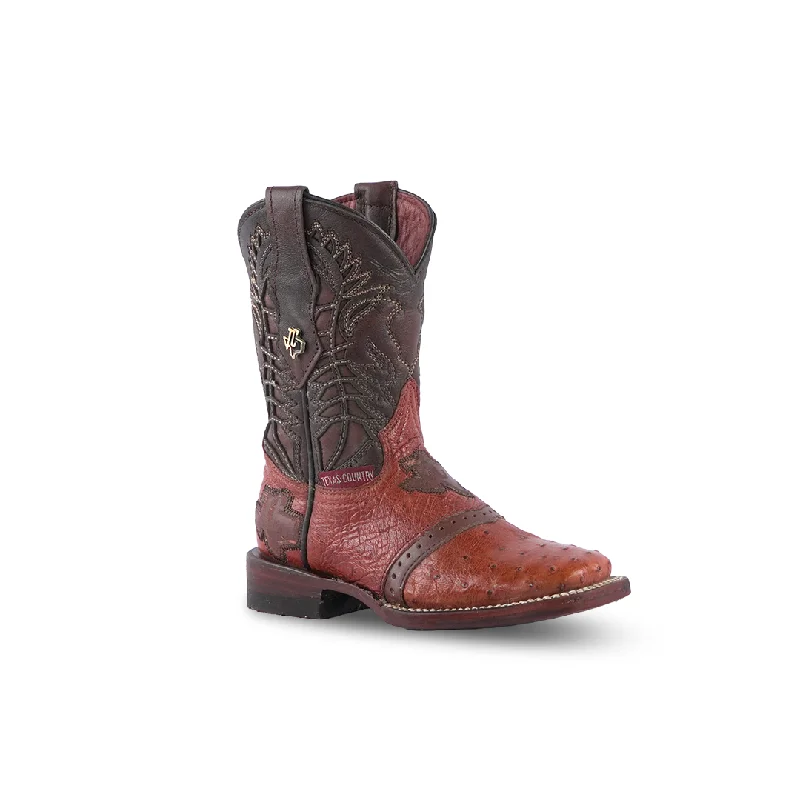 Kids Boot Ostrich Brandy CC AVN8