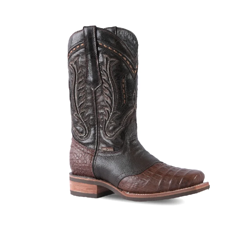 Texas Country Western Boot Barcelona Choco Rodeo Toe E407