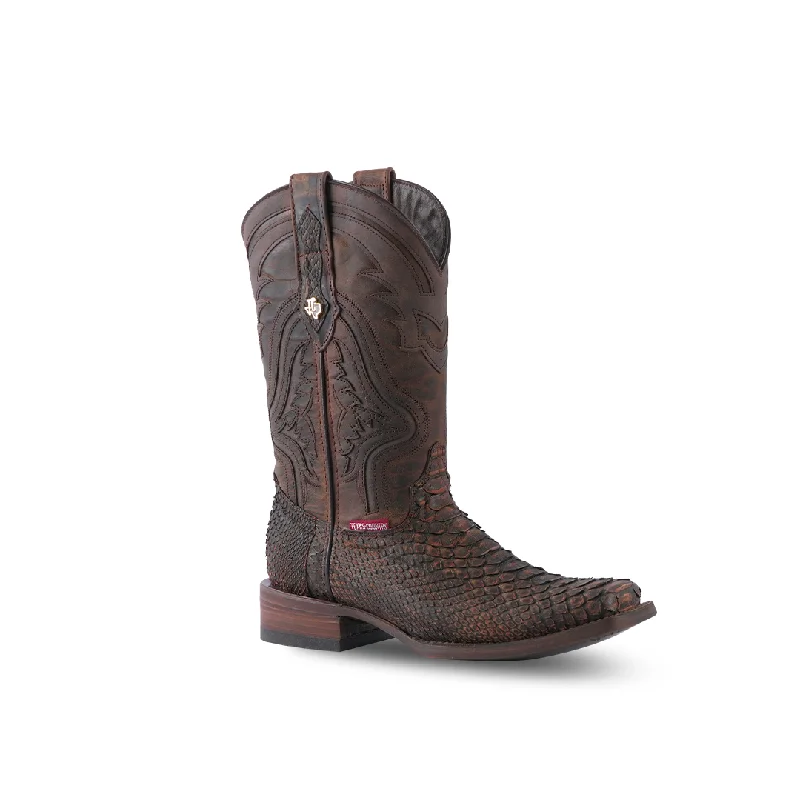 Texas Country Exotic Boot Python Petroleo Nobuck PN100