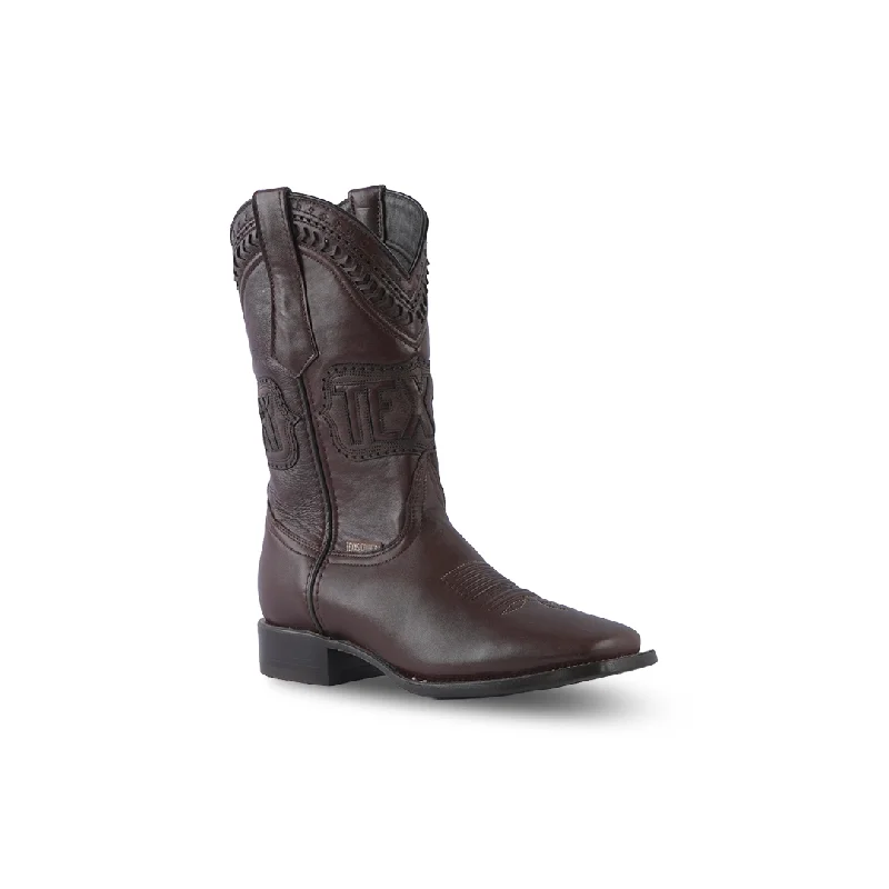 Texas Country Western Boot Mestizo Choco Lustrado E669