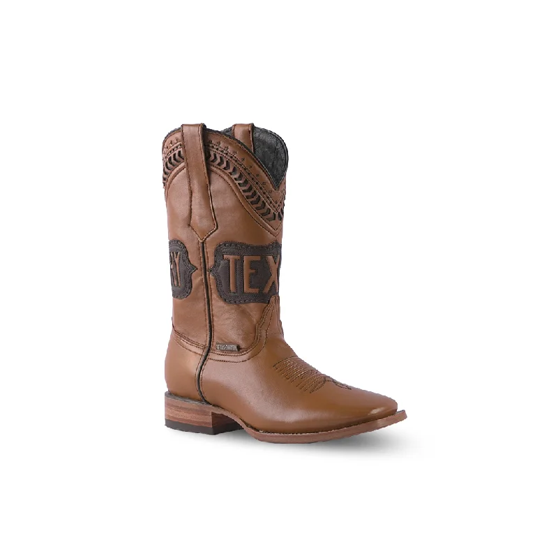 Texas Country Western Boot Mestizo Miel Lustrado H501 E669