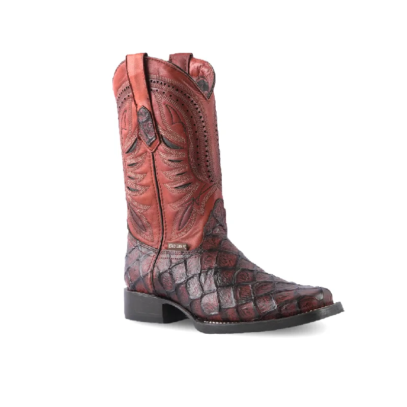 Texas Country Western Boot Pez Piraru Cognac Rodeo Toe E687