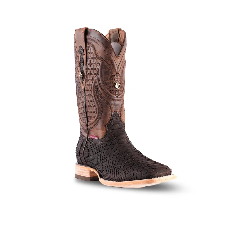 Texas Country Boot Python Cafe Nobuck PN30-1