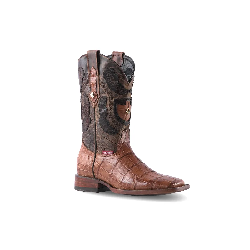 Texas Country Exotic Boot AP50 Alligator Cola Antique Saddle Square Toe