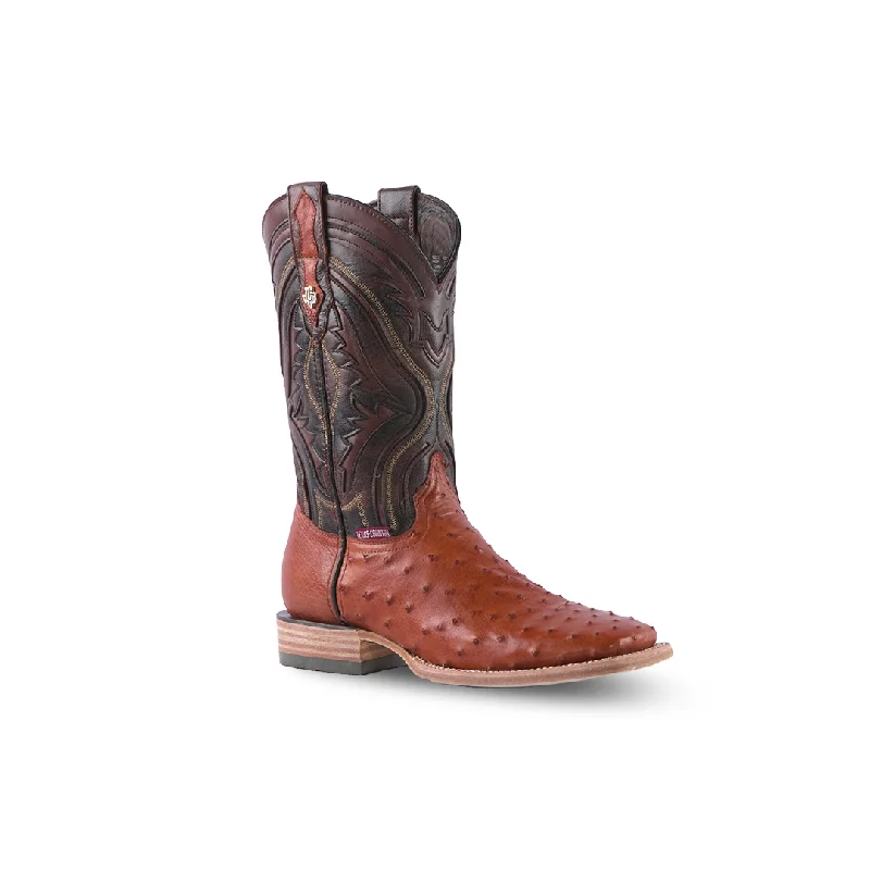 Texas Country Exotic Boot Ostrich Brandy PS AV20