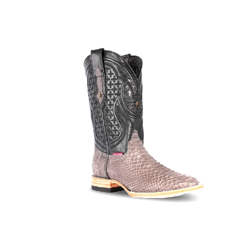 Texas Country Exotic Boot PN30 Phyton Gris Nobuck H501