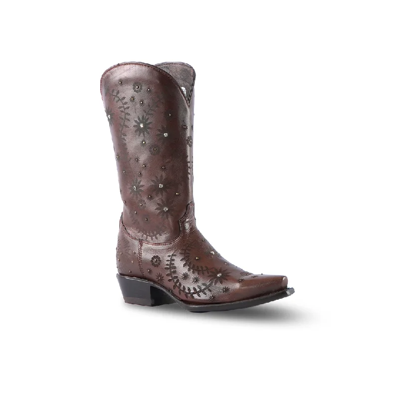 Texas Country Women's Western Boot Bora Cafe Retro Toe E776