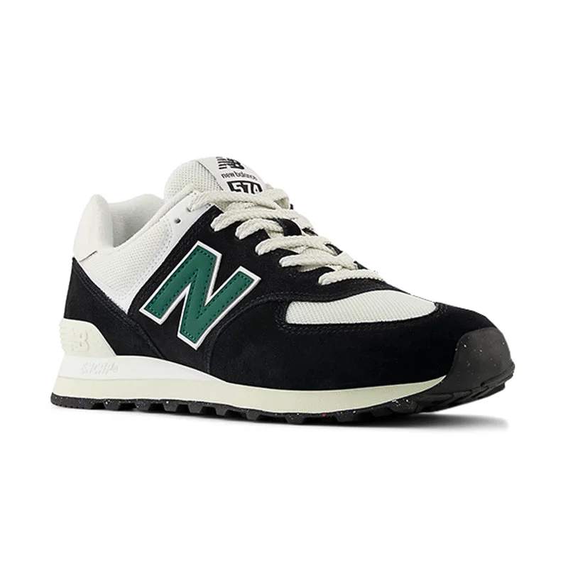 Men's 574 Black/White/Marsh Green Hemp - Material Shoe Style  