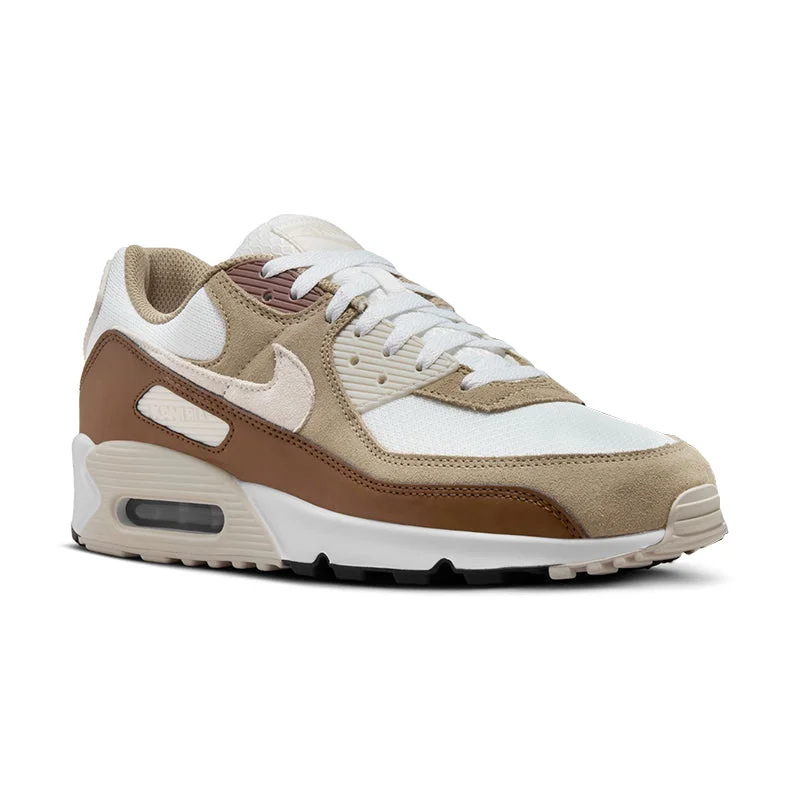 Men's Air Max 90 Summit White/Black/Brown Memory - Foam Slipper Look  