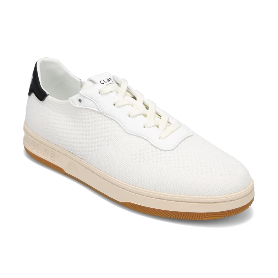 Men's Malone Knit White/Black Edwardian Shoe Look  