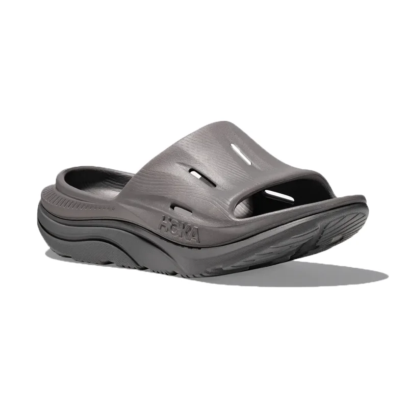 Men's Ora Recovery Slide 3 Grey Strap - Up Sandal Resort Style  