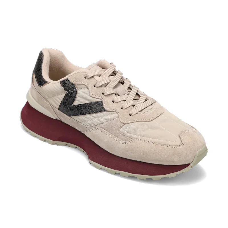 Men's Rush Beige Metallic Trim Shoe Design  