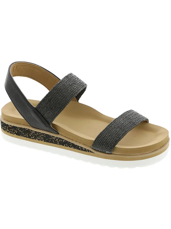 Terry Womens Casual Ankle Strap Platform Sandals Moccasin Soft - Sole Style  