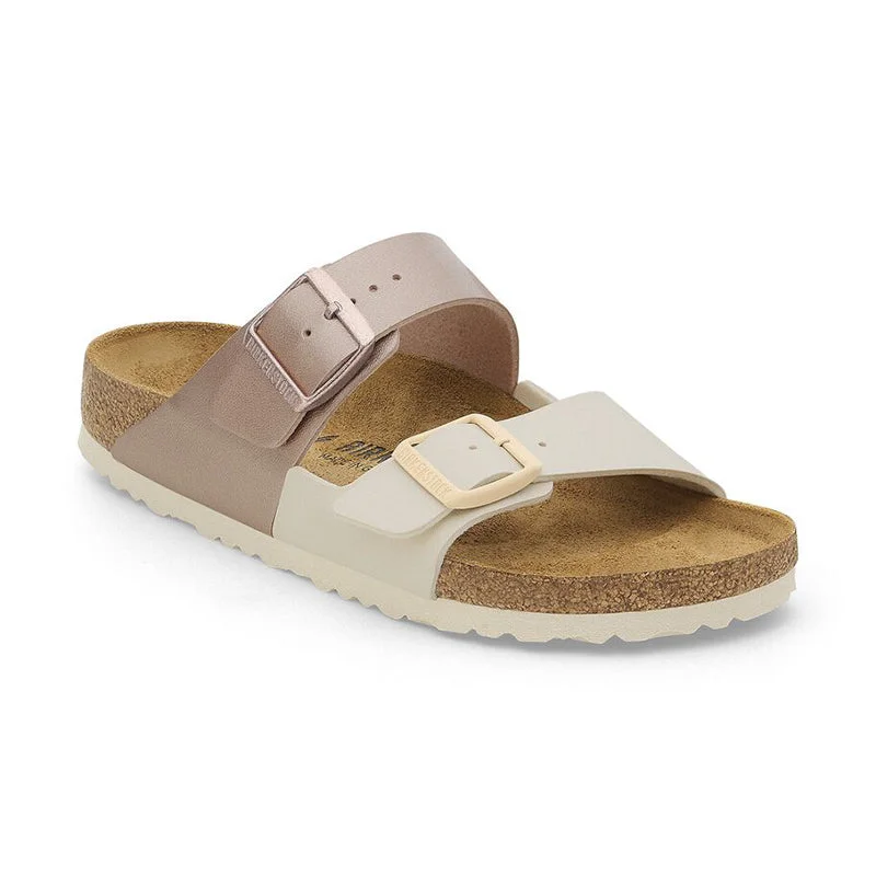 Women's Arizona Split Narrow Eggshell/Metallic Copper Birko-Flor Art Deco - Inspired Shoe Look  