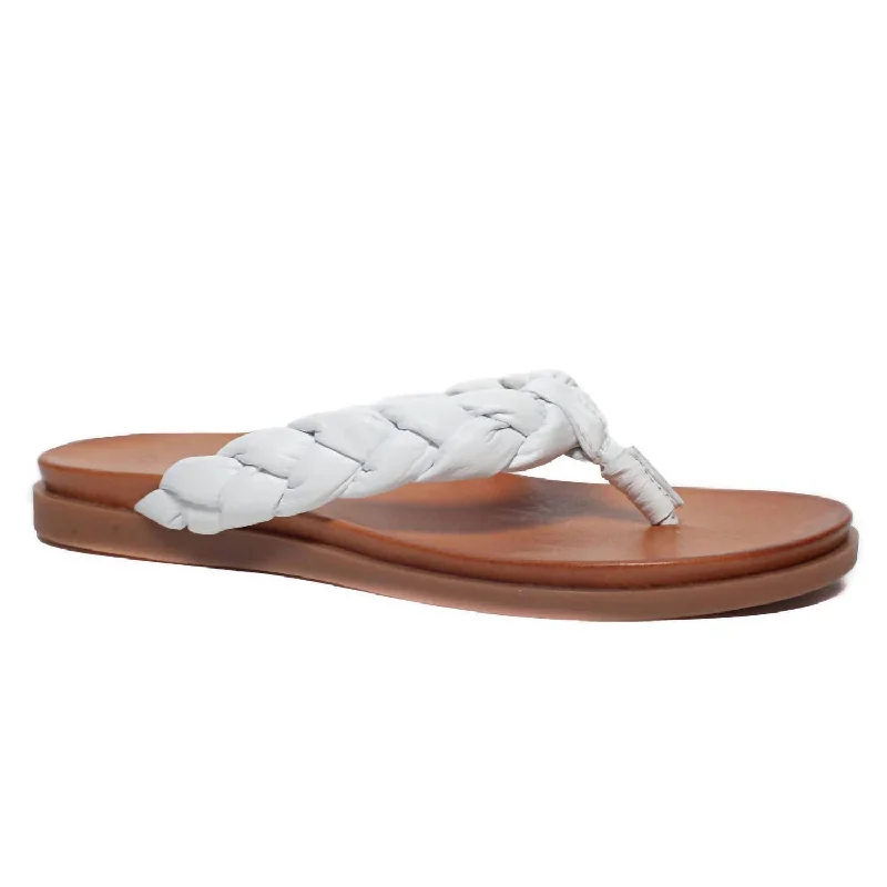 Women's Diona 72 Sandal In White British Gentleman Oxford Style  