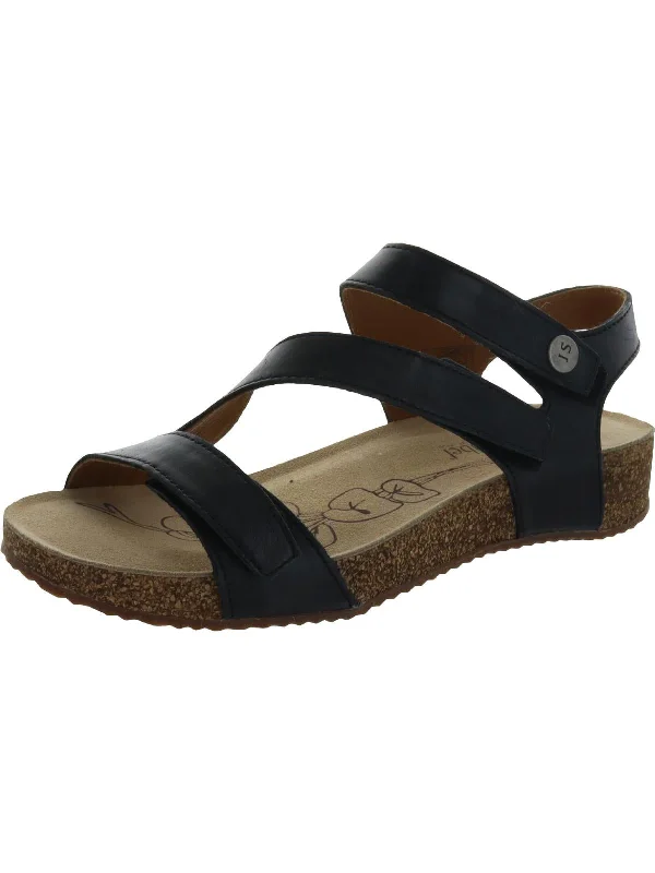 Womens Leather Flat Footbed Sandals Vintage Oxford Appeal 