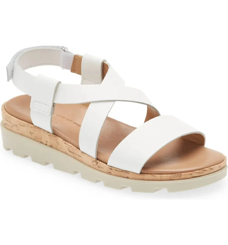 Women's Shea Sandal In White Minimalist Sneaker Style  