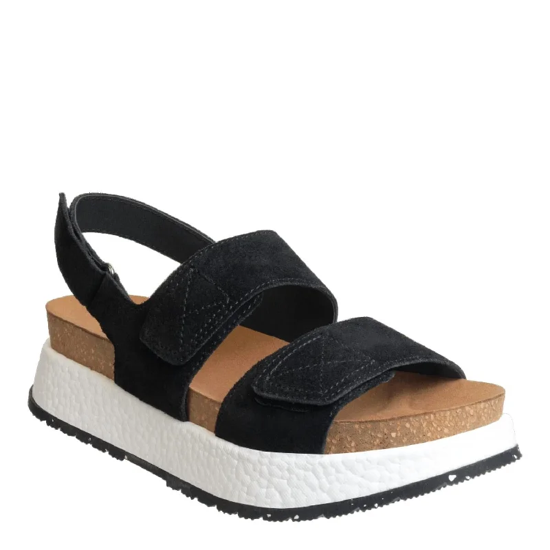 Women's Wandering Platform Sandals In Black Mod Oxford Design  